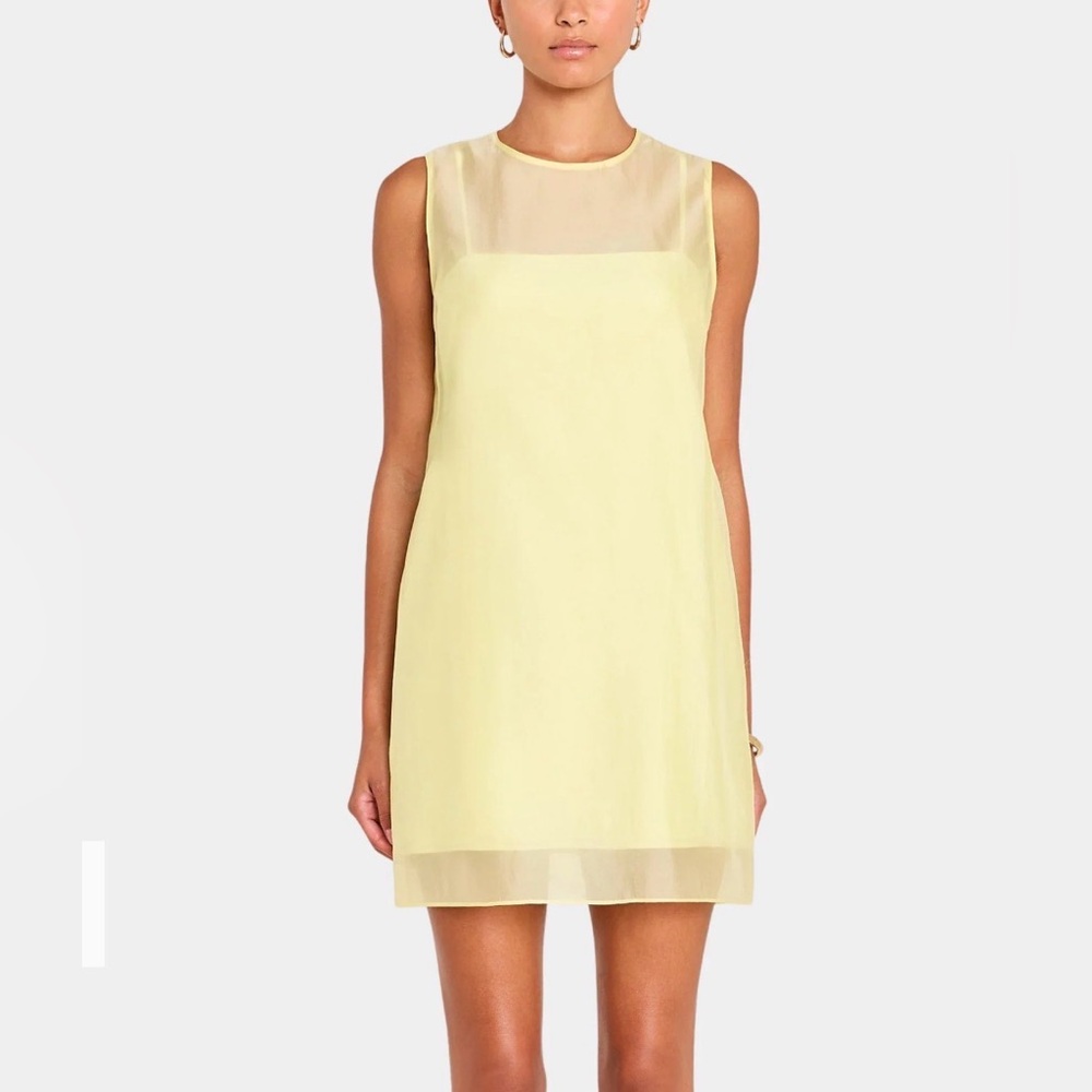 Amanda Uprichard Pale Yellow Annina Mini Dress